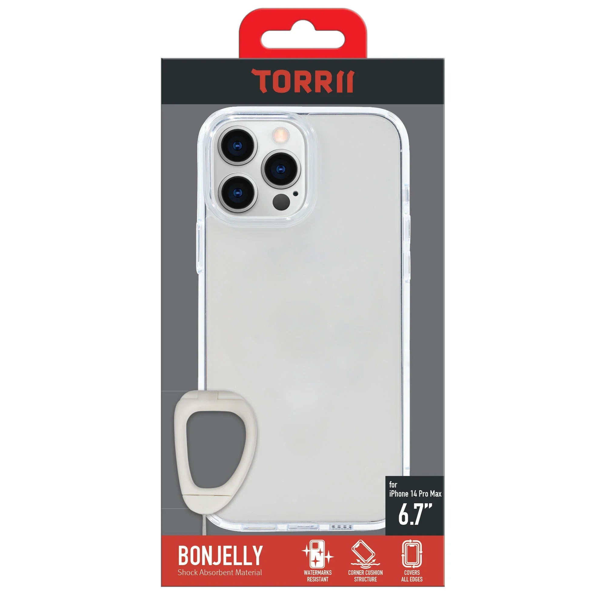 Torrii Bonjelly Case Anti-Bacterial Coating For iPhone 14 Pro Max - Clear - Tashqila Torrii Bonjelly Case Anti-Bacterial Coating For iPhone 14 Pro Max - Clear - Tashqila